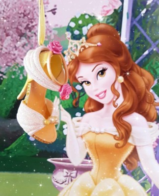 Walt Disney World Parks, Belle, Beauty and the Beast, Shoe Ornament. NWT. Retire-image