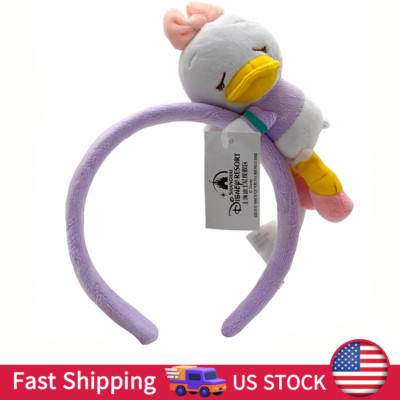 Disney. Parks Daisy Duck Sleeping Shanghai Plush Ears Headband Cartoon Hoop cute-image