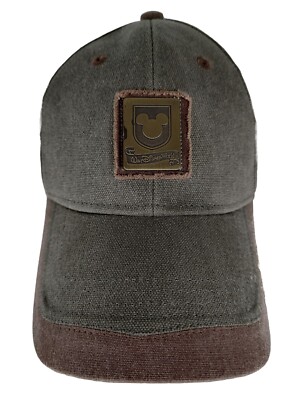 Walt Disney World Parks Baseball Hat Retro Metal Logo Heavy Canvas Khaki Cap-image