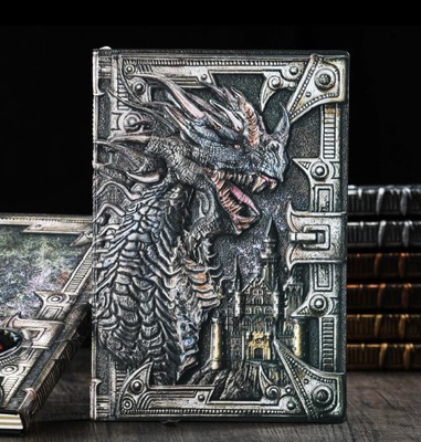 Embossed Dragon Leather Retro Vintage Journal Notebook Paper Diary-image