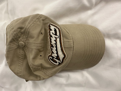 Walt Disney World Grumpy Hat Patch Embroiderd Khaki Strapback Dwarf Cap Varsity-image