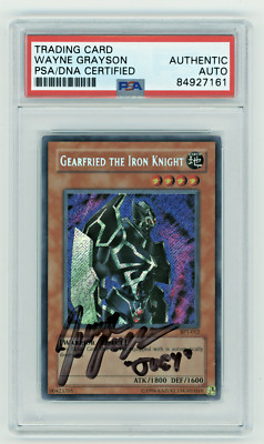 PSA Signed Wayne Grayson Gearfried the Iron Knight Collector's Tins BPT-012-image