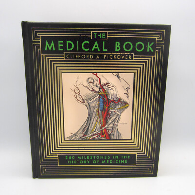 THE MEDICAL BOOK By Clifford A. Pickover - Hardcover - Gold Pages-image