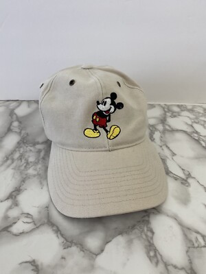 Walt Disney World Hat Embroidered Mickey Mouse Beige Adults One Size Fits All-image