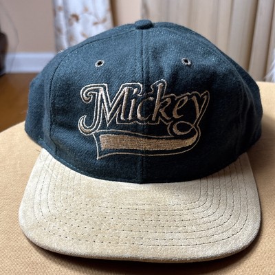Walt Disney World Mickey Mouse Dad Hat Dark Green Tan Adjustable Vintage USA-image
