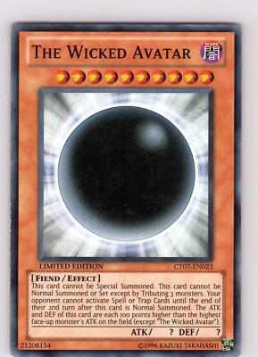 Yu-Gi-Oh TCG The Wicked Avatar CT07-EN023 Limited Edition Super Rare Card NM-image