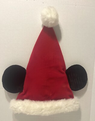 Walt Disney World Christmas Santa Hat Mickey Mouse Ears Disney Store 19”-image