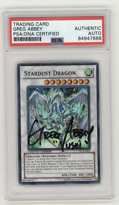 PSA Signed Greg Abbey Yu-Gi-Oh! Stardust Dragon CT05-EN001 Limited Edition-image