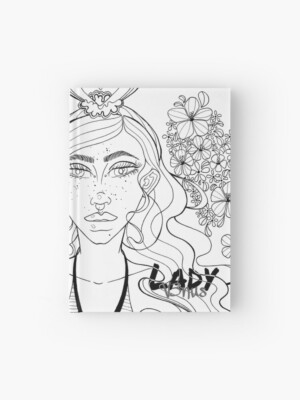 Soft Love Hard Cover Journal -5x7in lined 128 Pages By Artist Lady V3nus Graphic-image