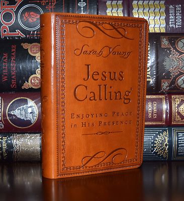 Jesus Calling by Sarah Young Peace Brand New Deluxe Soft Leather Bound Edition-image