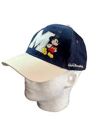Official WALT DISNEY WORLD Mickey Mouse EMBROIDED HAT Strapback Blue UNISEX Cap-image