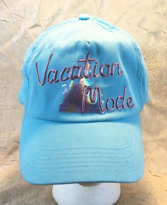 Vacation Mode with Castle Silhouette Hat Adjustable Adult Cap WDW New-image