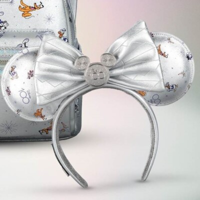 Disney Parks 100th Anniversary Mickey & Friends Loungefly Headband Ear Disney100-image