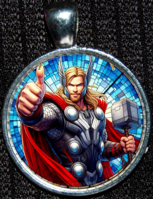 Thor Hammer Avengers Superhero Disneyland WDW Disney Silver Pendant Necklace-image