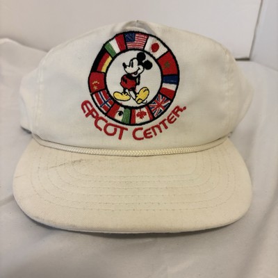Vintage Atlas Walt Disney World Flags of the World Mickey Epcot Center Hat-image