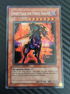 Yugioh Swift Gaia the Fierce Knight CT1-EN004 Secret Rare Limited Edition LP-image