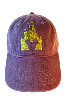 Disney Cinderella Gold Castle with Mickey Silhouette Baseball Hat-image
