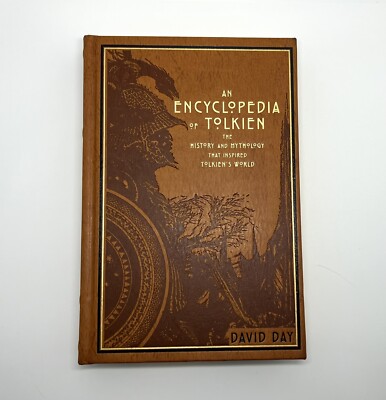 AN ENCYCLOPEDIA OF TOLKIEN by David Day ~ Deluxe Leather Bound Illustrated NEW ~-image