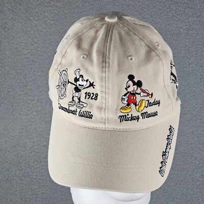Walt Disney World Mickey Mouse History Embroidered Hat All Over Print Vintage-image
