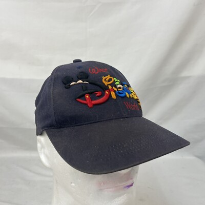 VINTAGE WALT DISNEY WORLD CHARACTER LOGO EMBROIDERED SNAPBACK HAT-image