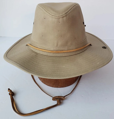 Walt Disney World Safari Bucket Hat Animal Kingdom Beige Chin Strap Size XS-image