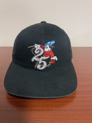 Vintage 1996 Walt Disney World 25th Anniversary Embroidered Snapback Hat Black-image