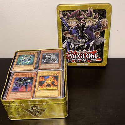 Yugioh Common bulk card lot W/ Collectors Tin-image