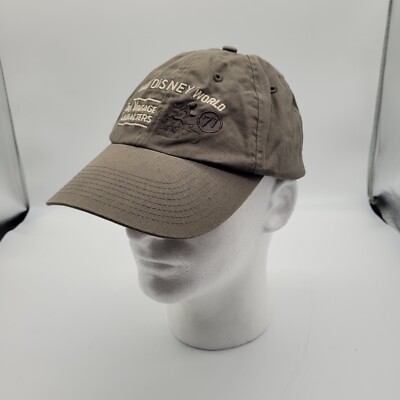 Vintage Walt Disney World Hat Cap Adult Gray Green Strapback Baseball Dadcore-image