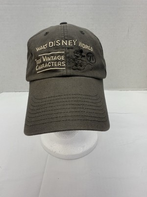 Walt Disney World True Vintage Characters Adjustable Baseball Cap Hat Gray Green-image