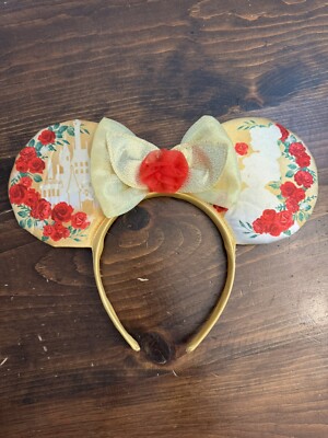 BELLE BEAUTY AND THE BEAST Disney Princess MINNIE MOUSE Ears Headband NEW-image