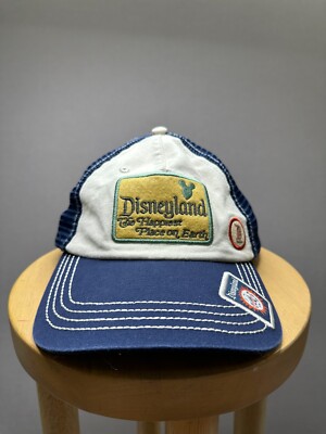 Disney Parks Adult Blue Hat The Happiest Place On Earth Size 59cm