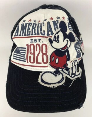 Mickey Mouse American EST 1928 Walt Disney World Parks Cap Hat One Size Fitted-image