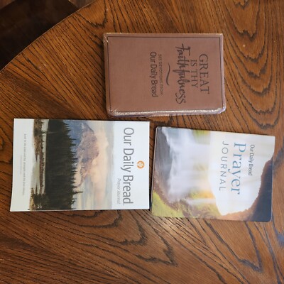 NEW Lot 3 NEW Books Our Daily Bread Year Leather Devotional & Prayer Journals-image