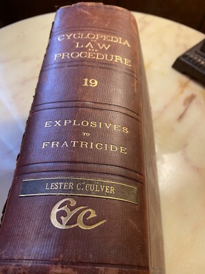 William Mack / Cyclopedia of Law and Procedure Volume 19 1905 Lester Culver-image