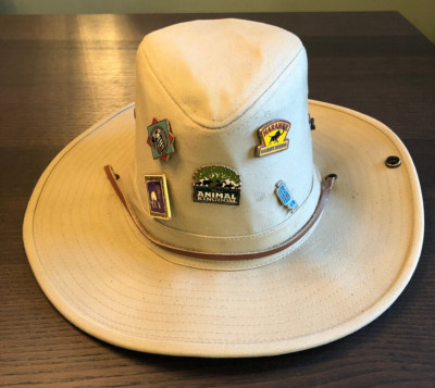 Vintage Walt Disney World Park Safari Hat Collectible Animal Kingdom Pins Mens S-image