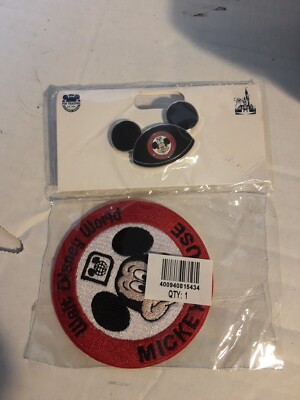 2021 Walt Disney World 50th Vault Mickey Mouse Ear Hat Patch Pin Set #40-image