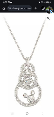 Disney Arribas Necklace✿ 3 Circle Mickey Mouse Made with Crystals from Swarovski-image