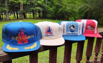 Walt Disney World, Sea World, Cypress Gardens Snapback Hats: Lot Of 4: Vintage -image