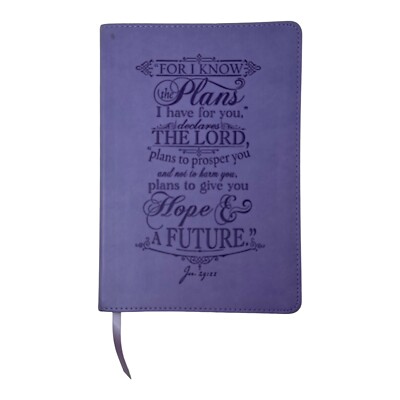 Faux Leather Journal For I Know The Plans Jer. 29:11 Purple Flexcover w/Ribbon-image