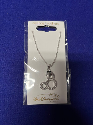 Disney Arribas Necklace Mickey Glove Ear Icon Made with Crystals from Swarovski-image