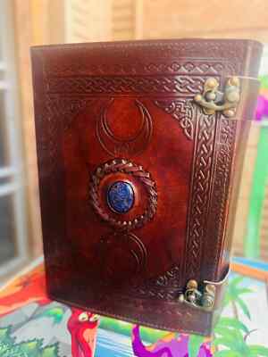 Goat Handmade Leather Journal Tripal moon journal-image