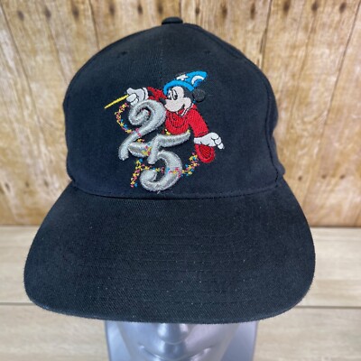 Walt Disney World 25th Anniversary Cap Hat Mickey Mouse Vtg 1996 Snapback - NOS-image