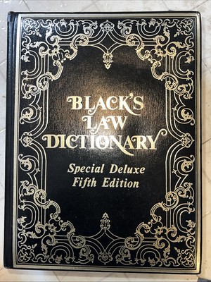 Black's Law Dictionary Special Deluxe Fifth 5th Edition 1979 10th Reprint (1989)-image