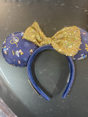 US SHIP Minnie Mouse Ears Headband Loungefly 50th Anniversary Disney Parks WDW-image