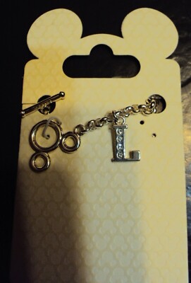 Disney Parks Cubic Zirconia L Initial Bracelet-image