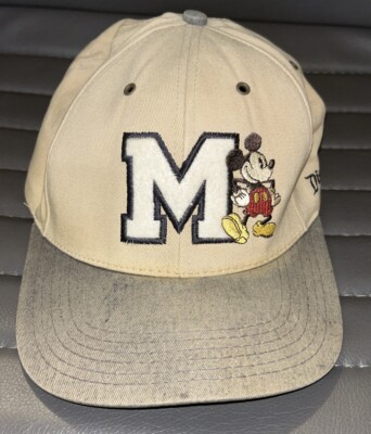 Vintage Mickey Mouse Hat Mens Beige Disneyland Goofys Hat Co Made in The USA-image