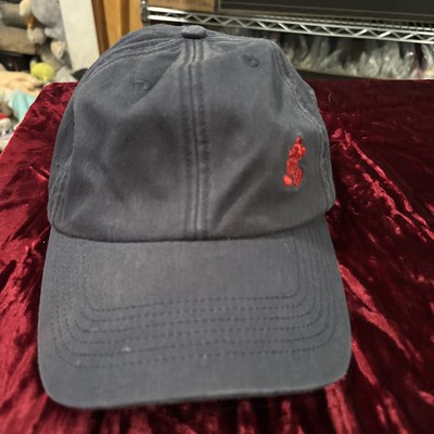 VINTAGE Walt Disney World Mickey Mouse Strap Back Hat Cap 90s 100% Cotton Navy-image
