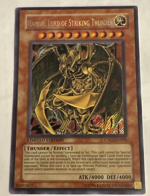 Yugioh Hamon, Lord of Striking Thunder CT03-EN006 Secret Rare Limited Edition NM-image