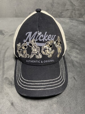 Disney Hat Cap Strap Back Two Tone Suede Walt Disney Parks World Magic Casual-image
