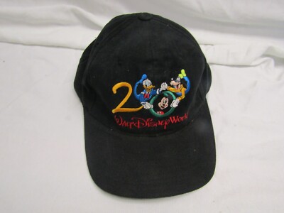 VINTAGE WALT DISNEY WORLD 2000 TRUCKER BASEBALL STYLE HAT BLACK  ADJUSTABLE-image